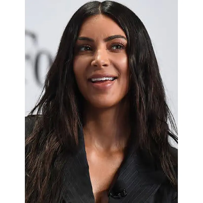 Long 18" Straight Layered Lace Front Kim Kardashian Wigs