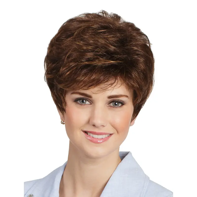 Capless Classic Wavy 8" Brown Wigs