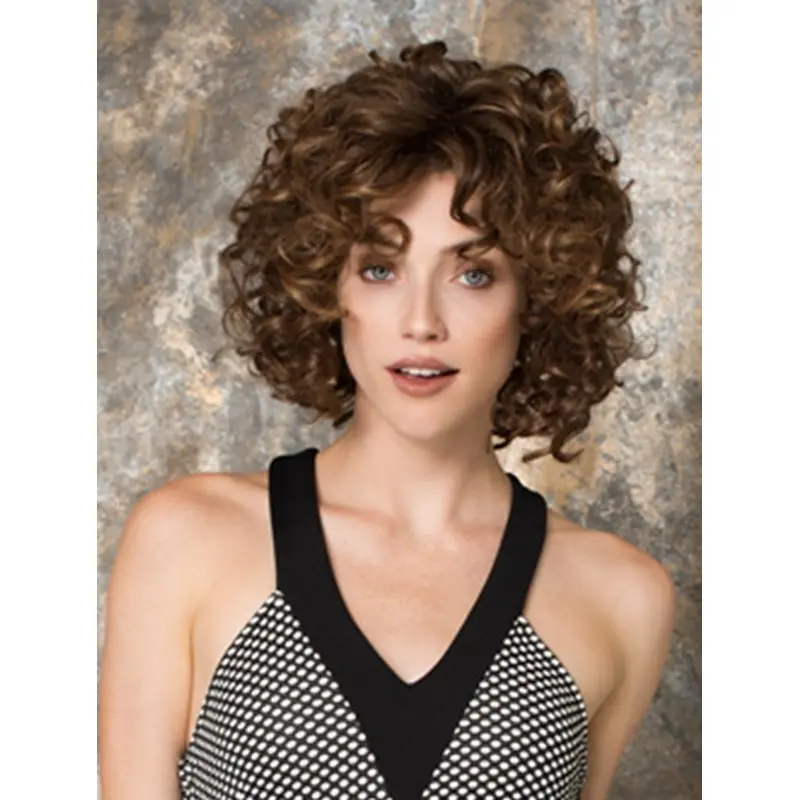 Curly 10" Curly No-fuss Synthetic Lace Front Wigs