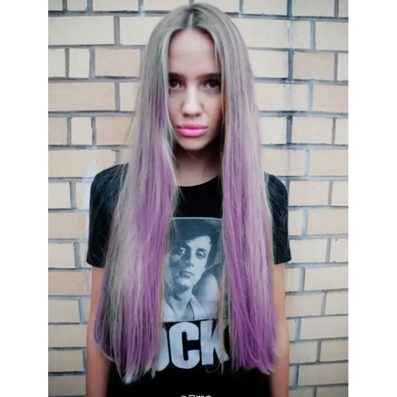 28" Straight Long Lace Front Ombre Wigs