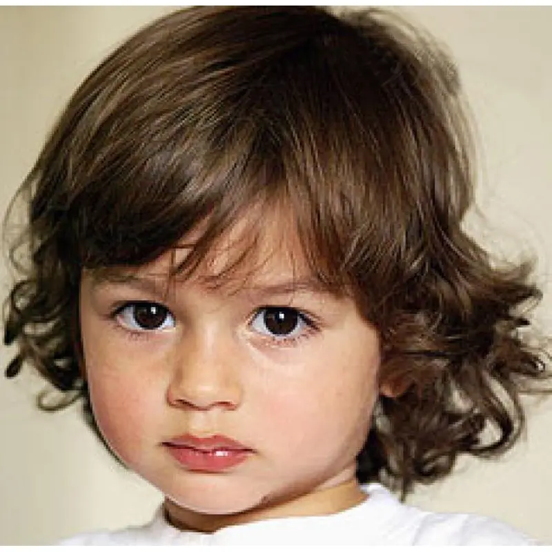 Fashionable Blonde Curly Chin Length Kids Wigs