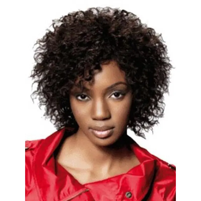 Shining Brown Chin Length African American Wigs