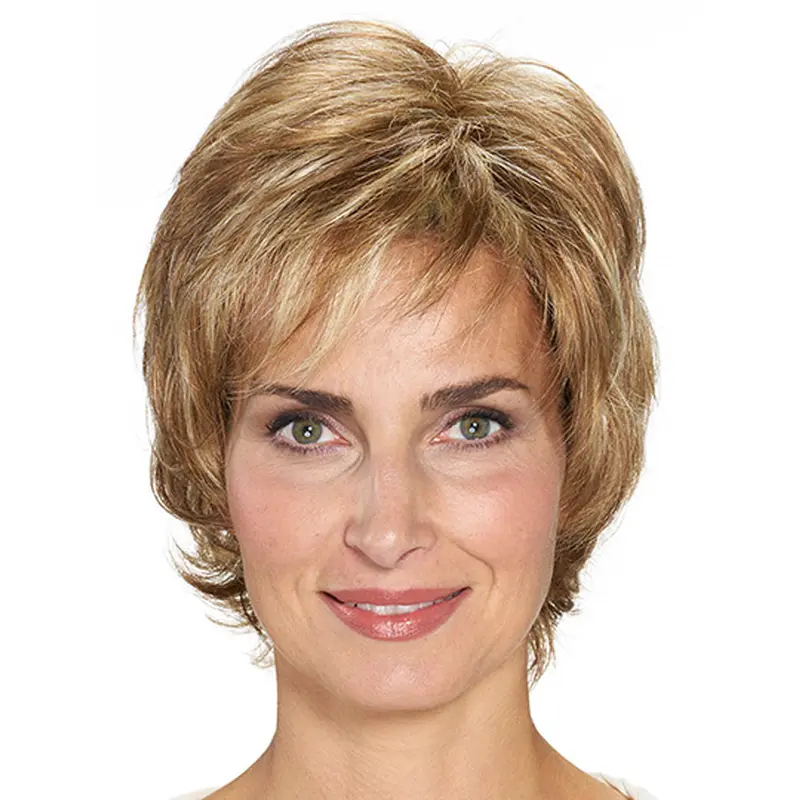 Short Blonde Wavy 10" Best Quality Classic Wigs