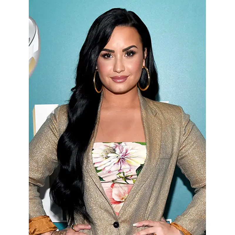 26" Full Lace Long Black Without Bangs Demi Lovato Wigs