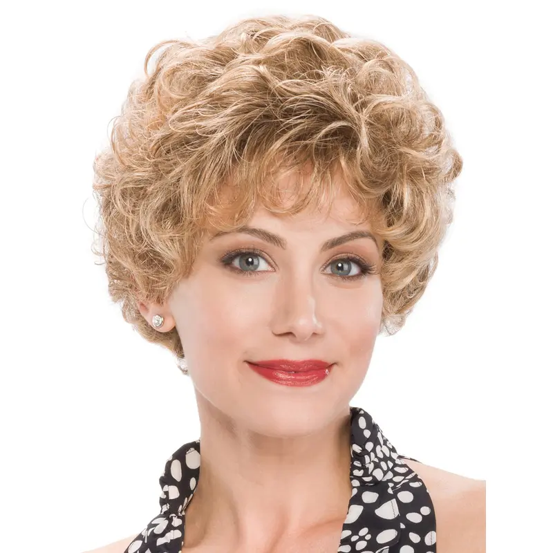 Capless Curly 8" Short Classic Ladies Wig