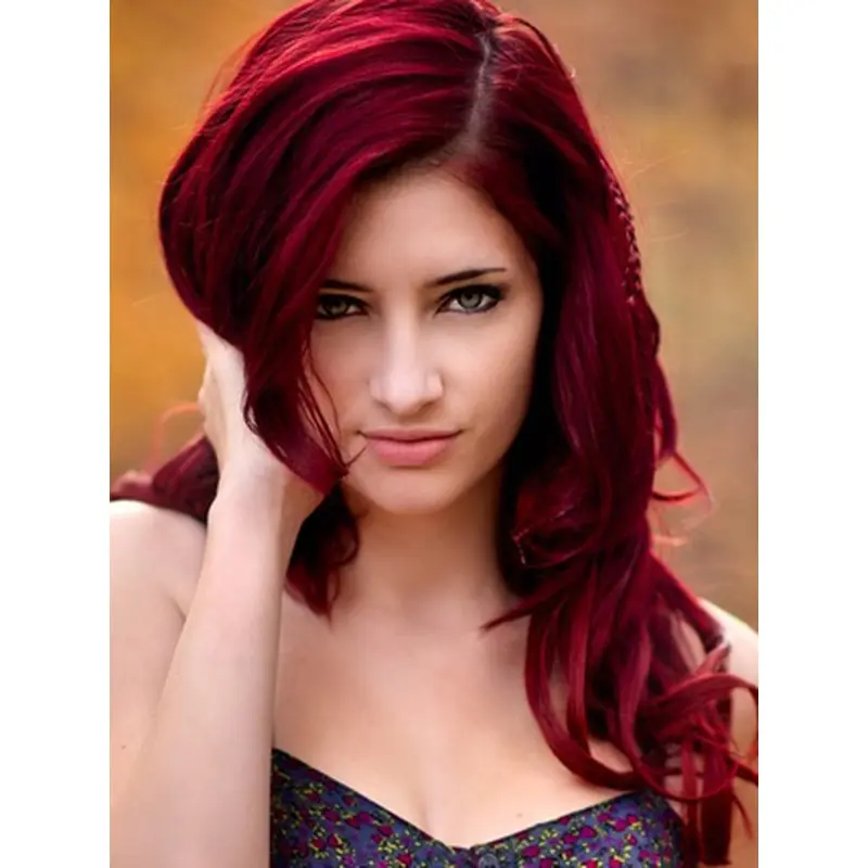 Elegent Red 18 Inches Wavy Lace Front Human Wigs