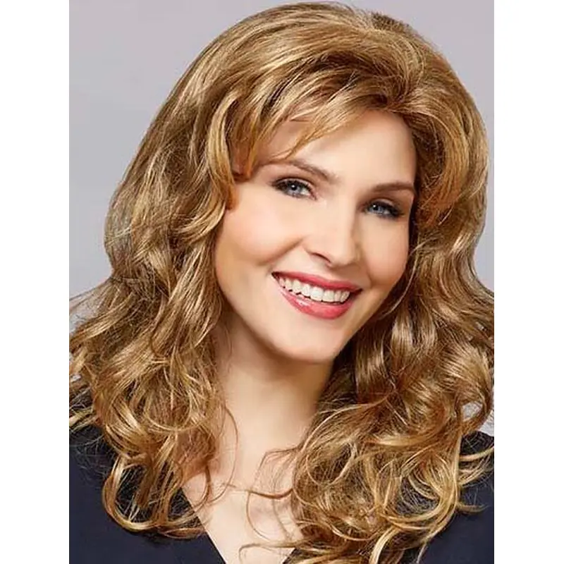 Layered Capless 16" Wavy Blonde Long Wigs