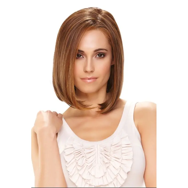 Monofilament Shining Straight Synthetic Medium Wigs