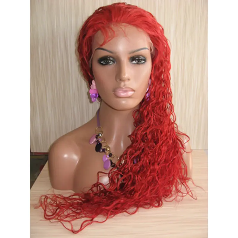 22 Inches Long Curly Lace Front Synthetic Wigs