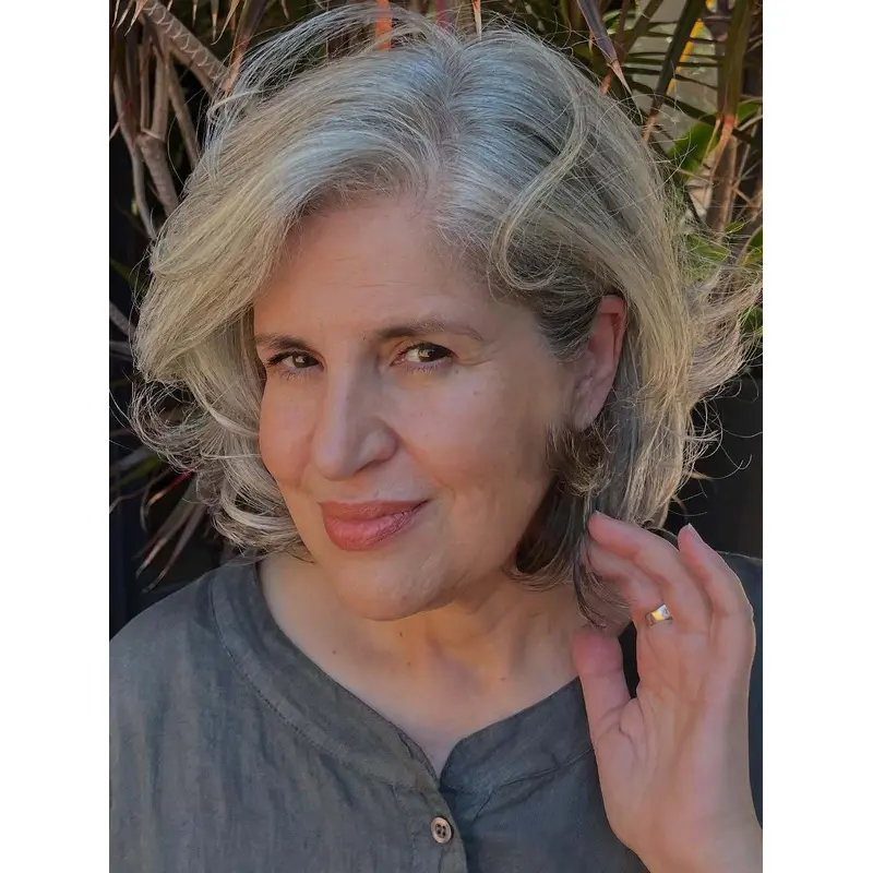 Grey Hair Bob Wig Layered Lace Front Chin Length Wigs