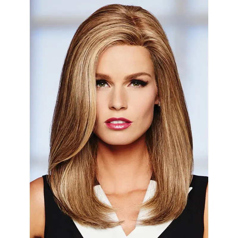 Straight Blonde Human Hair Long Wigs