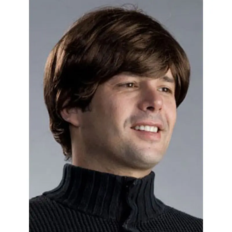 Brown Straight Synthetic Gentle Men Wigs