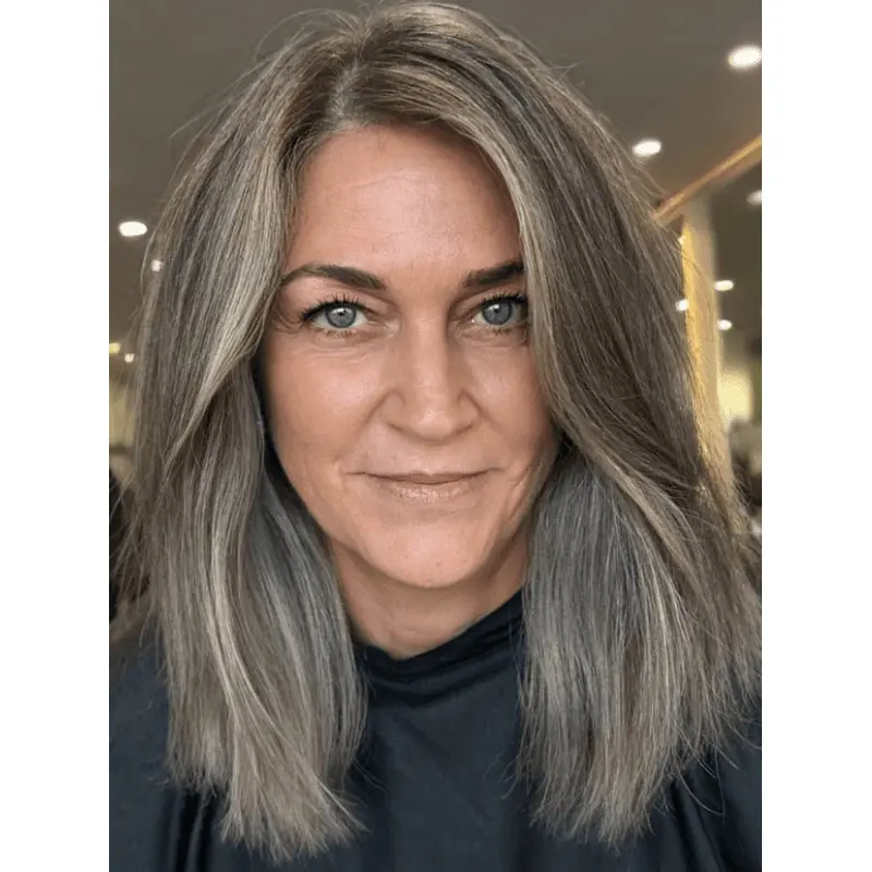 Shoulder Length Grey Wigs Shoulder Length 14" Wigs