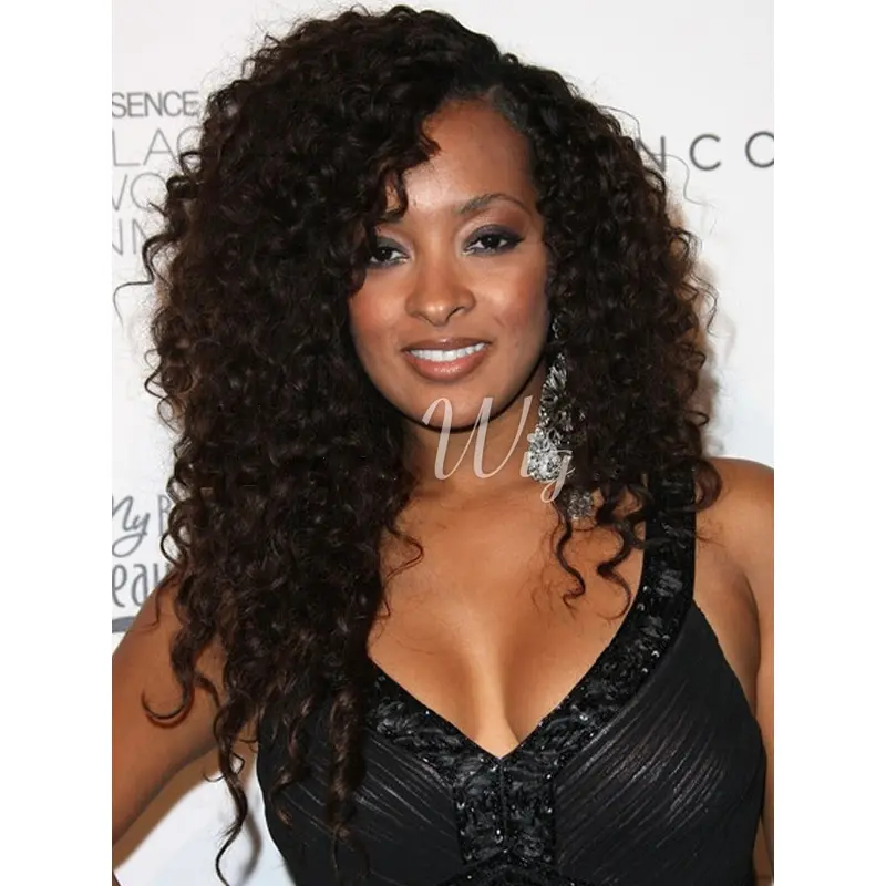 22 Inch Indian Remy Hair Full Lace Kinky Curly Wigs