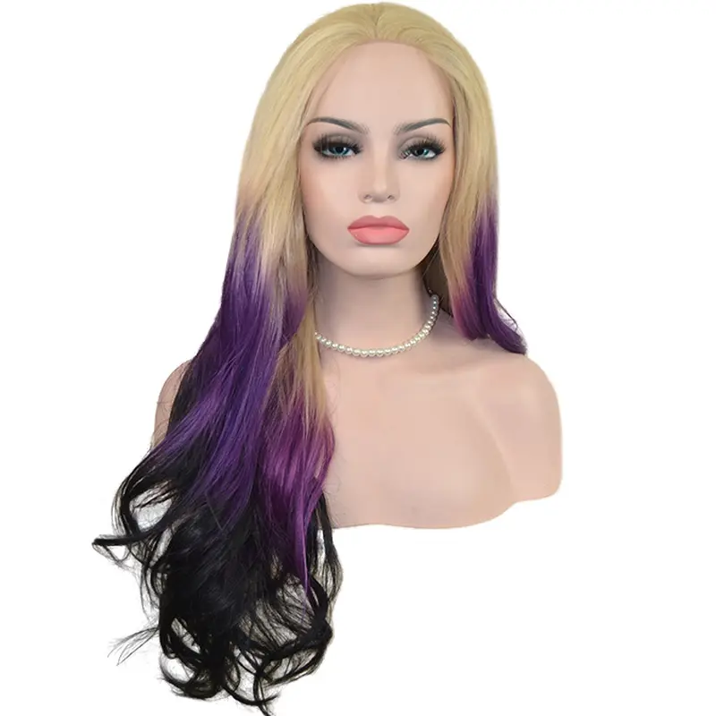 22" Wavy Long Lace Front Two Tone Wigs