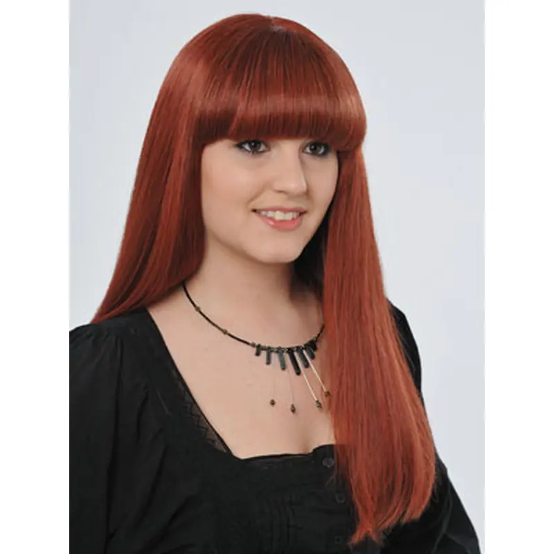 Comfortable Red Straight Long Celebrity Wigs