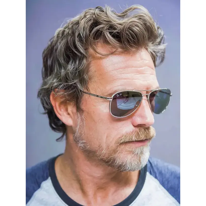 Mens Hair Replacement Wigs 4" Remy Human Hair Cropped Lace Front Wigs