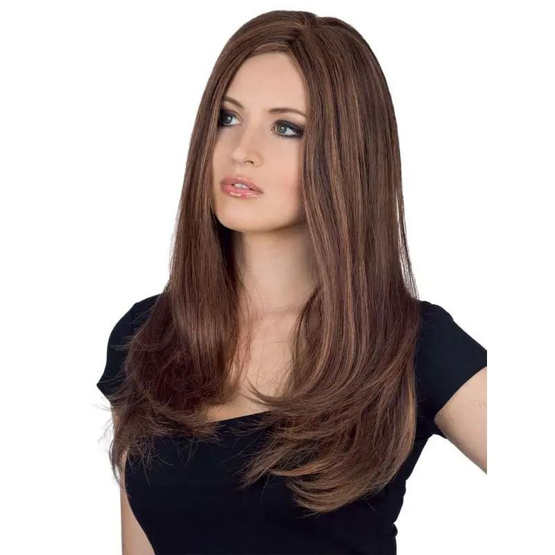 Remy Human Hair Monofilament Straight Long Wigs