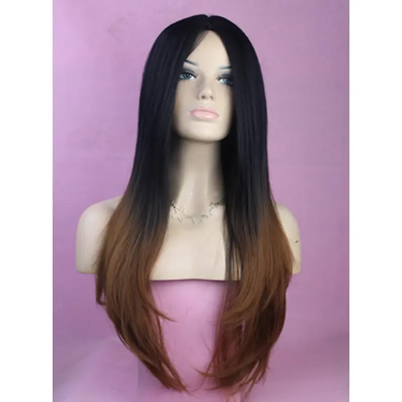 26 Inch Straight Lace Front 100% Remy Hair Ombre Wigs