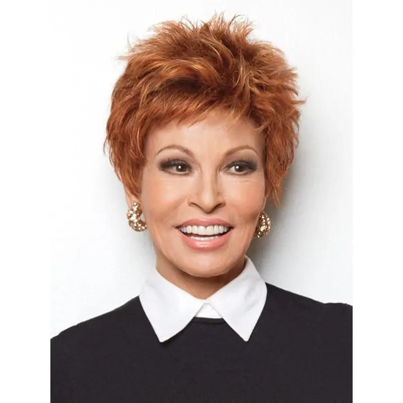 Straight 4" Crooper Synthetic Affordable Womens Capless Wigs