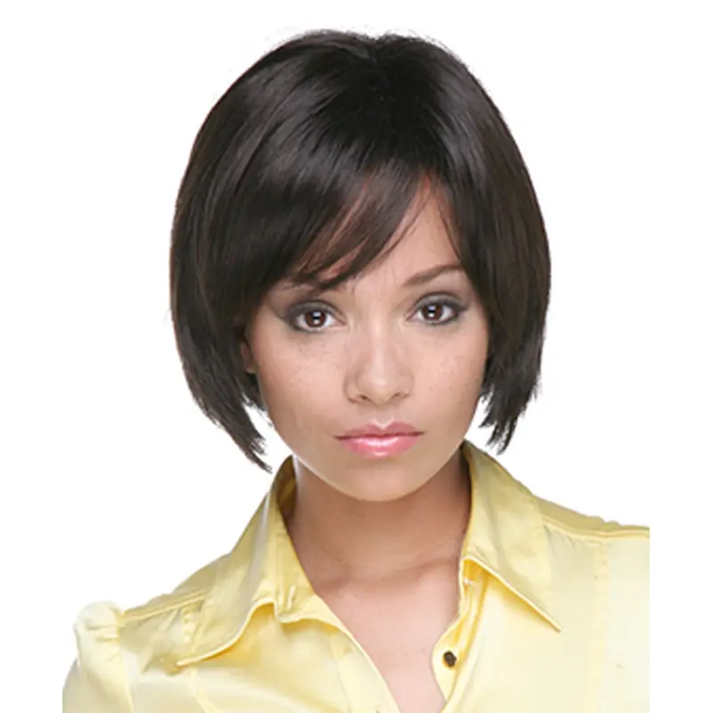 Easeful Black Straight Chin Length African American Wigs