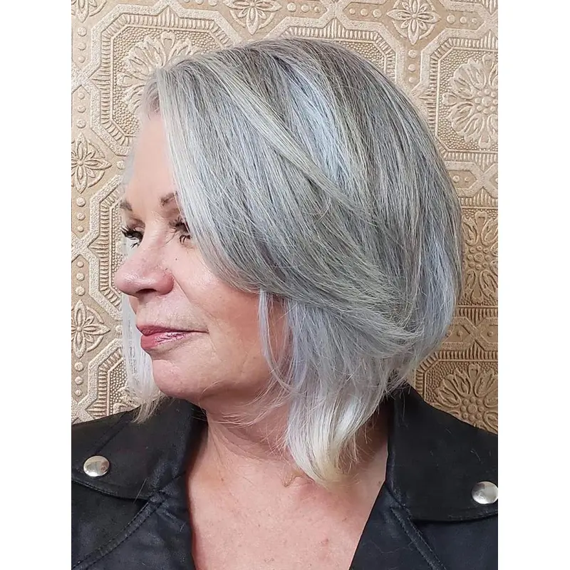 Human Hair Wigs Short 10" Monofilament Bobs Wigs