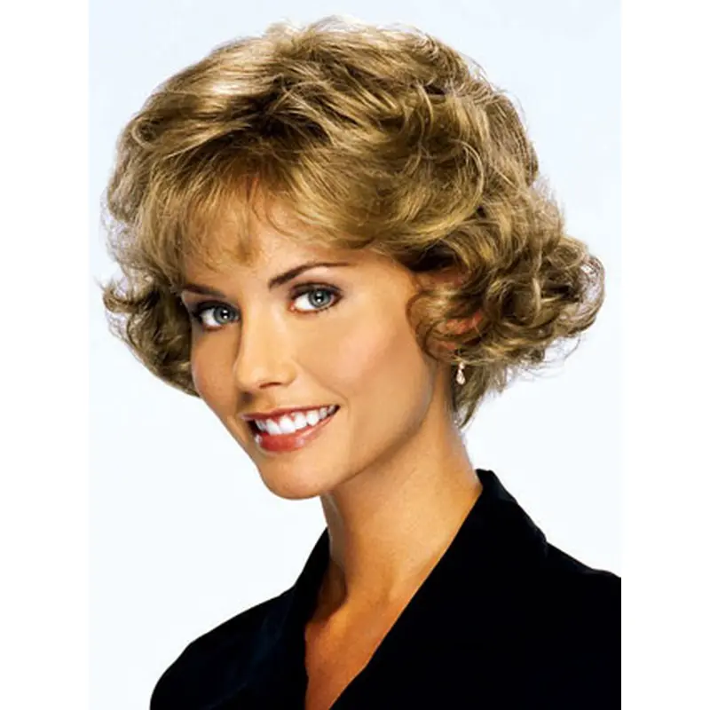 Comfortable Blonde Curly Short Classic Wigs