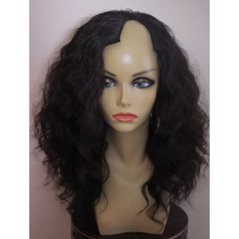 Amazing Black Wavy Shoulder Length African American Wigs