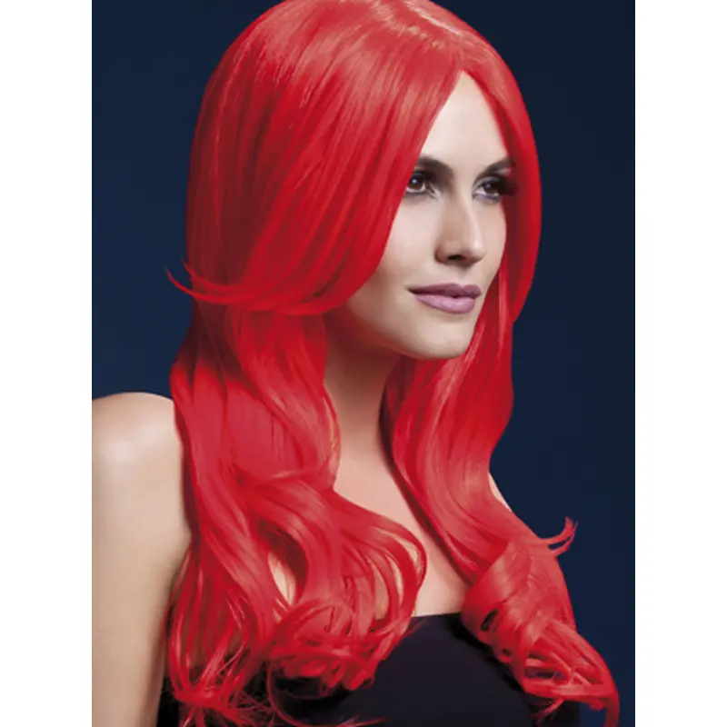 Beautiful Long Wavy Red Capless Synthetic Wigs