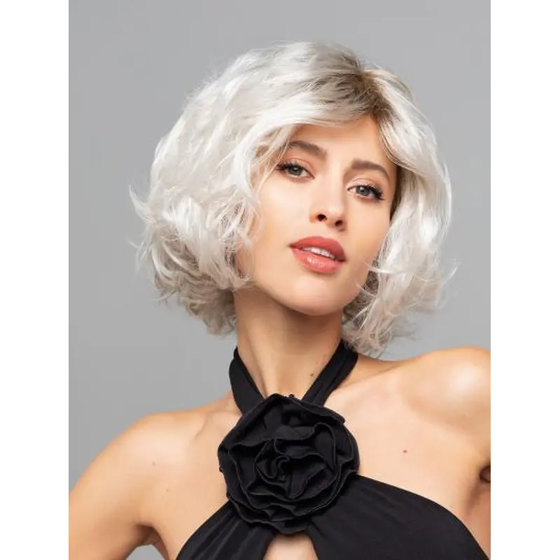 10" Lace Front Bobs Synthetic White Wig