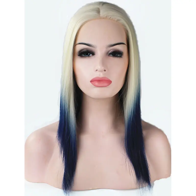 16" Straight Long Lace Front Ombre Wigs