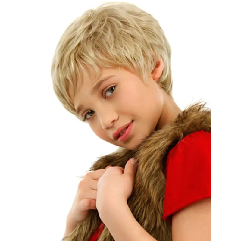 Durable Blonde Wavy Short Kids Wigs