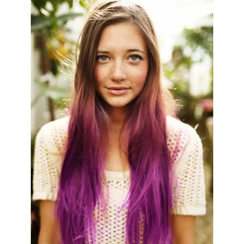 28" Straight Long Full Lace Two Tone Wigs