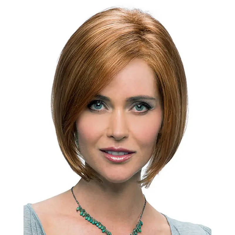 IncLace Frontible Synthetic Auburn Straight Medium Wigs