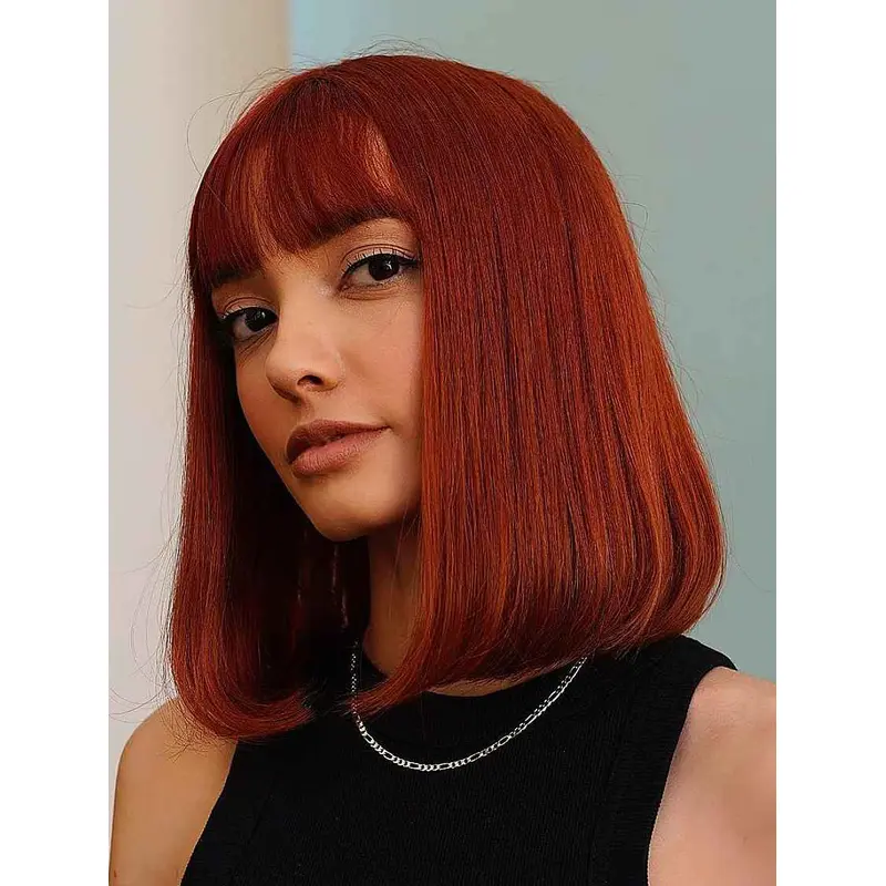 Medium Length Wigs Lace Front Wigs Bob Synthetic Wigs