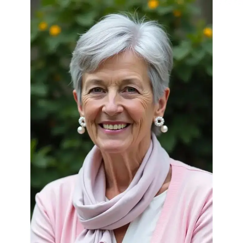 Short Grey Human Hair Wigs Straight Boycuts Monofilament 4" Wigs