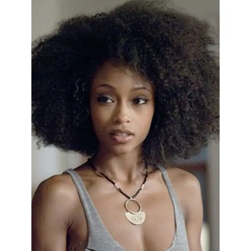 12 Inch Black Kinky Lace Front 100% Indian Remy Hair