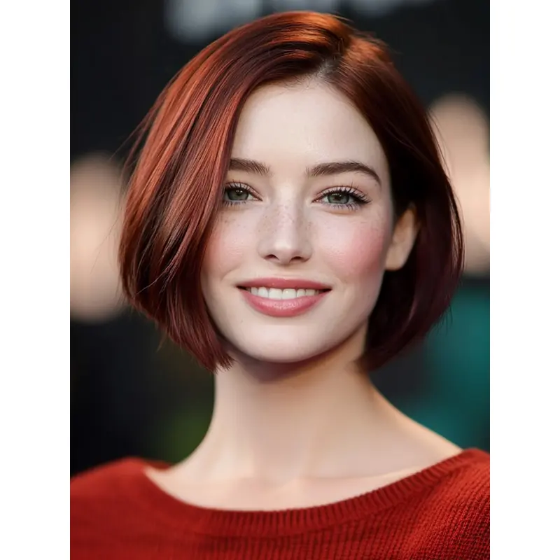 Lace Wigs Bob Synthetic 10" Straight Layered Wigs