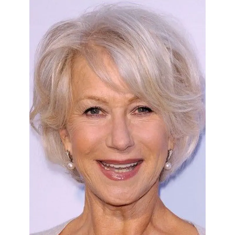 Short Wavy Capless Remy Human Hair Wigs hfnb109