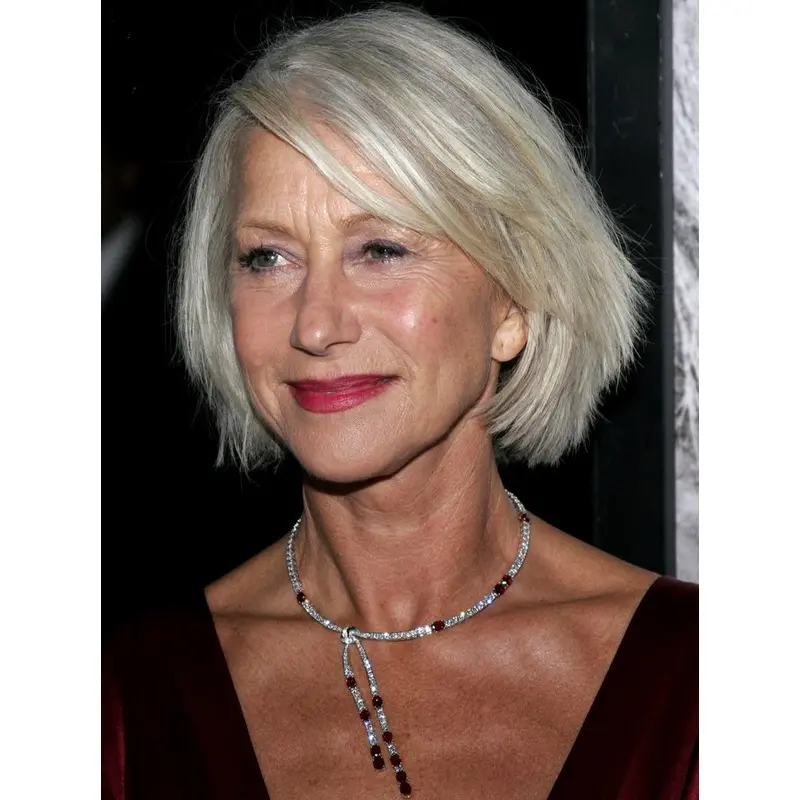 Chin Length Remy Human Hair Capless Straight Wigs for Lady 12 Inch