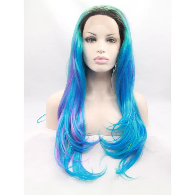 Layered Ombre/2 Tone 29" Wavy Long Lace Front Synthetic Wigs