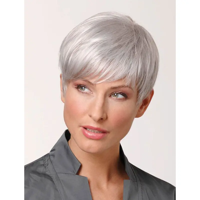 Popular Straight White Grey High Quality Wigs