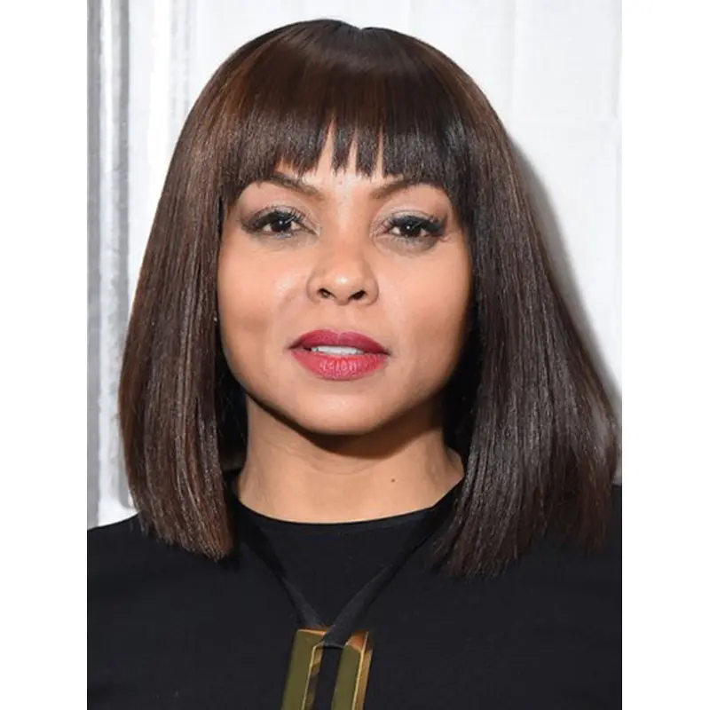 With Bangs Straight 14" Capless Taraji P. Henson Wigs
