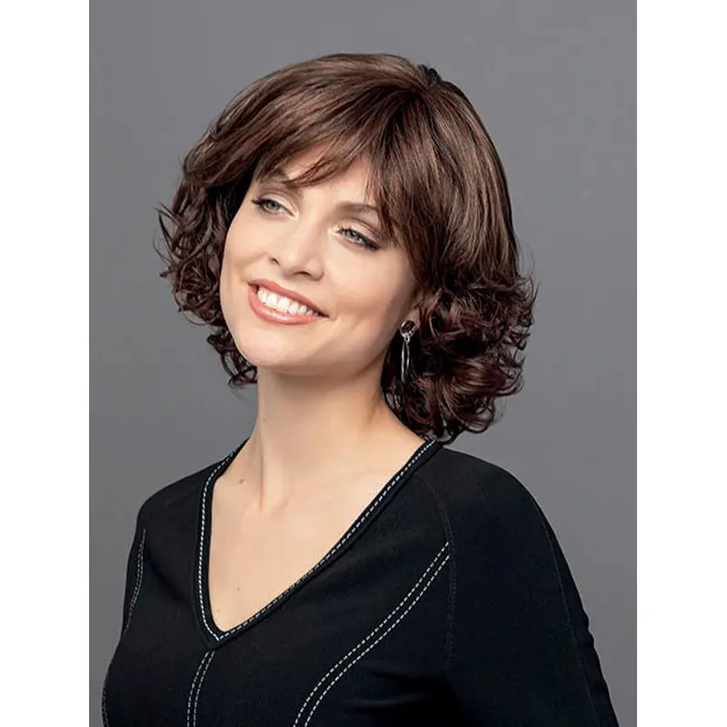 12" Monofilament Bobs Brown Wig World Synthetic Wigs