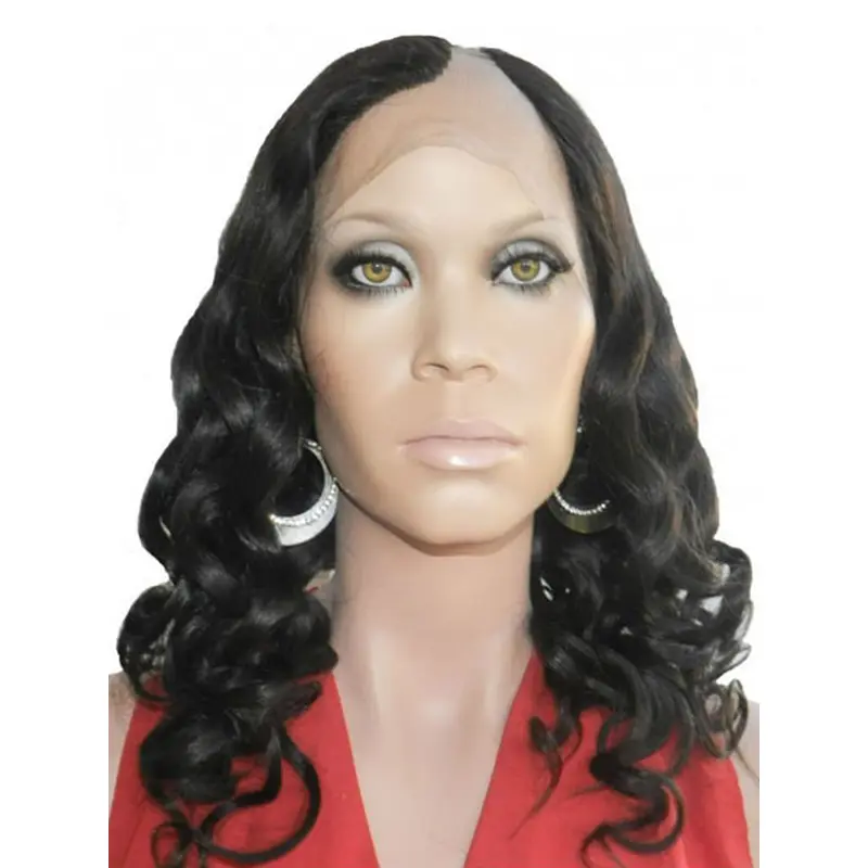 Sassy Black Curly Long U Part Wigs