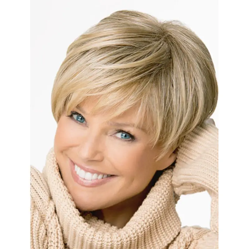 Shining  Boycuts Blonde Short Wigs