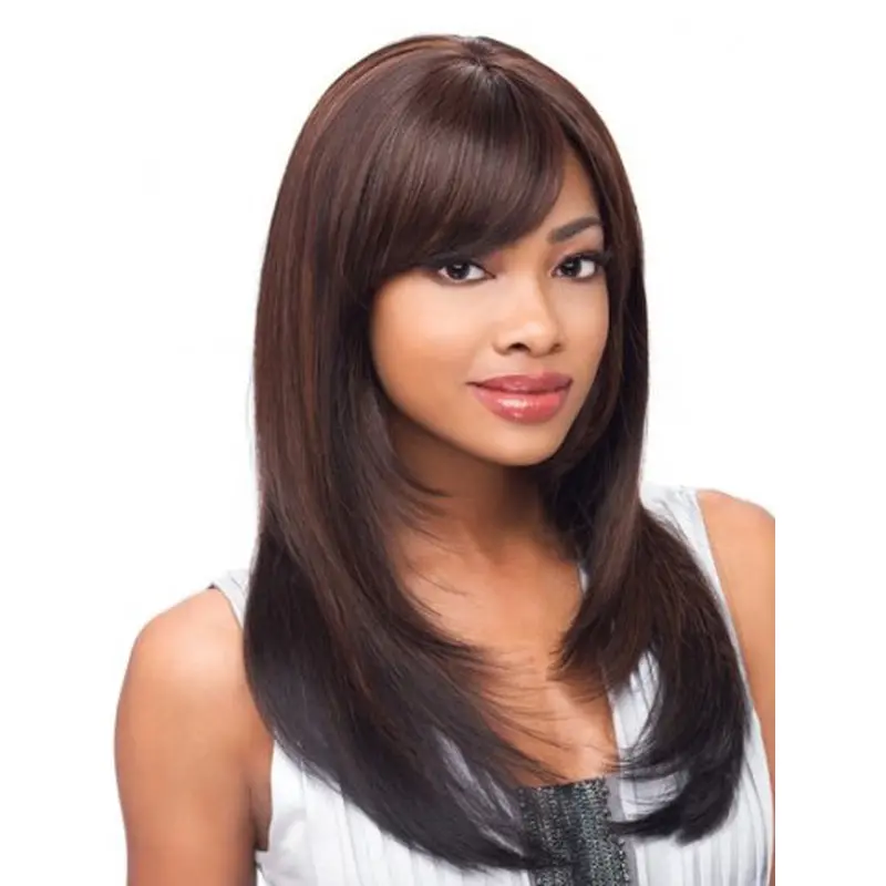 Auburn LayeLace Front Straight Gentle Wigs For Cancer