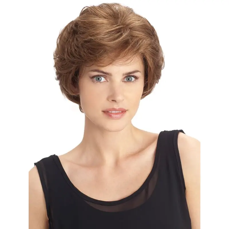 Radiant Auburn Wavy Chin Length Wigs