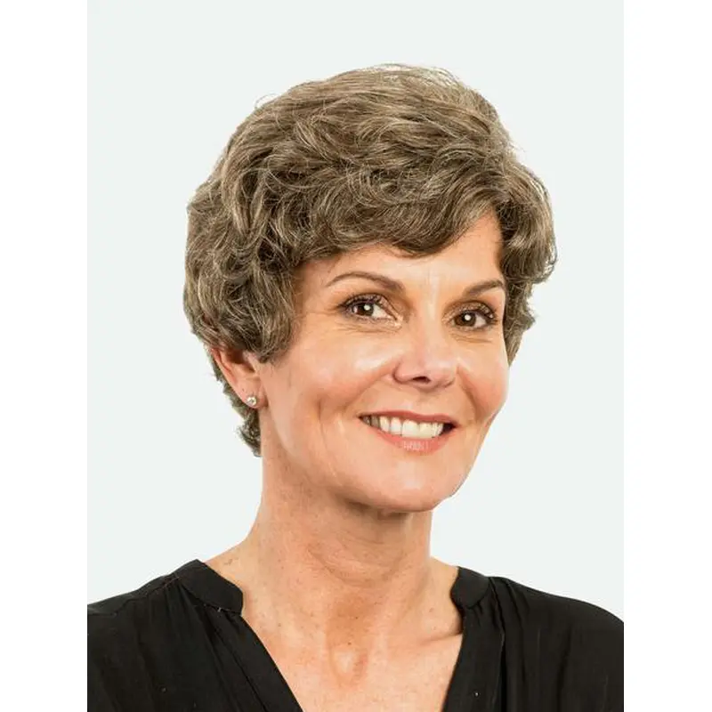 Short Monofilament Layered Brown 8" Wavy Amazing Synthetic Wigs