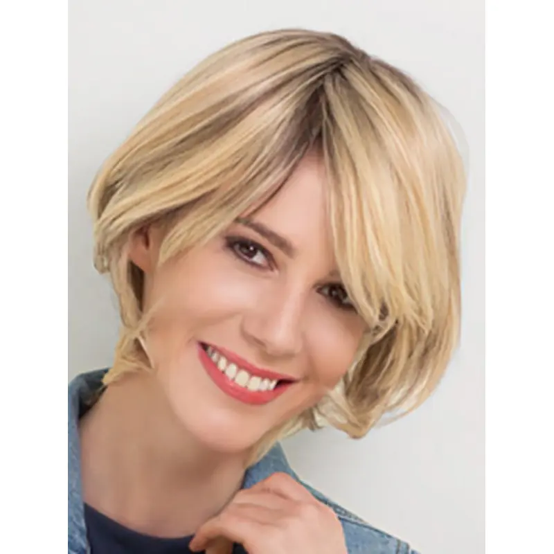 Chin Length Wavy 100% Hand-tied Ombre/2 tone Remy Human Hair High Quality Lace Wig